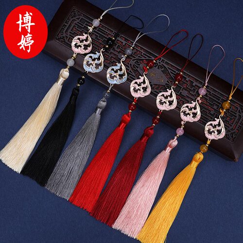 浪花流苏 国风垂直穗子挂坠书签穗新中式服饰品配饰diy挂剑扇坠子 - 图2