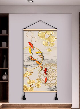 挂毯装饰画布艺免打孔挂画国风客厅卧室墙壁背景墙挂饰挂件海报