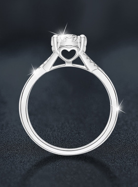 莫桑钻S925纯银戒指女高级感经典