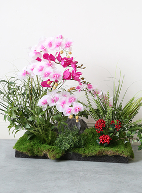 仿真花蝴蝶兰插花摆设植物装饰