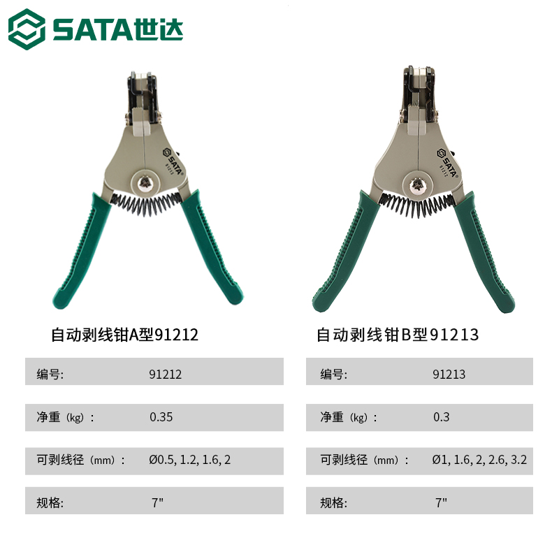 世达正品自动剥线钳电工专用工具开线钳7寸工业级拔线钳91212