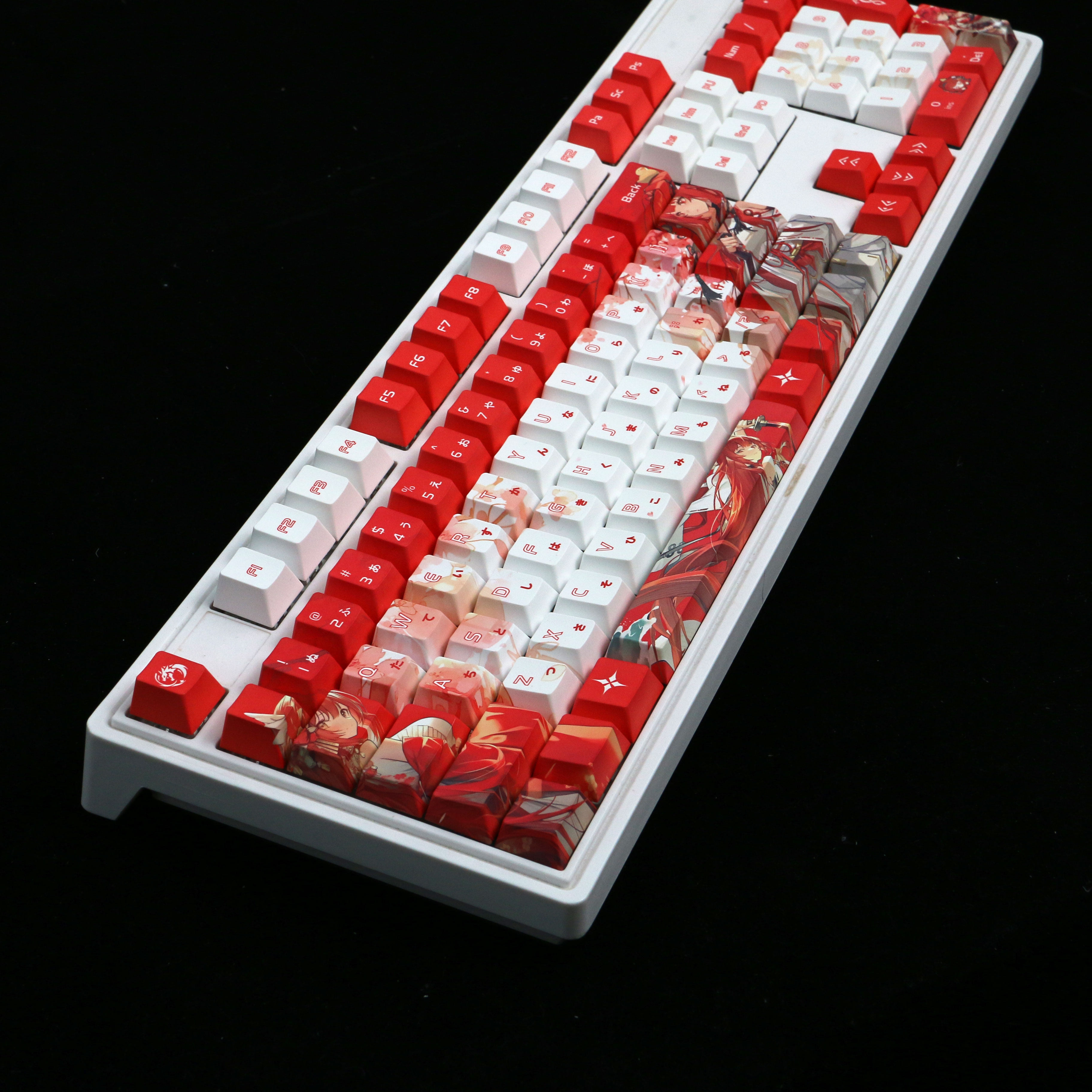上杉绘梨衣机械键盘五面热升华PBT原厂正刻侧刻键帽二次元键帽,淘宝优惠券,粉丝福利购,淘宝优惠卷
