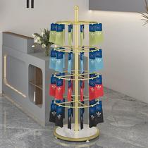 Socks Show Shelf Metal Socks Exhibition Rack Clothing Shop Trinkets Underwear Briefs Ground Swivel Shelving Multilayer
