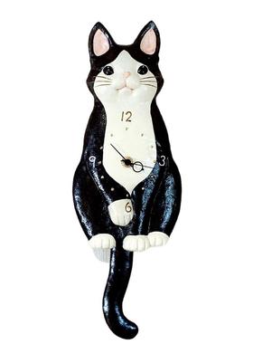 陶瓷挂钟日本作家款纯手工悠季日式钟表动物墙壁装饰兔子挂表现货