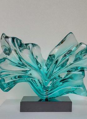 现代透明树脂工艺品摆件 样板房别墅酒店软装艺术装饰