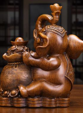 中式财福对象摆件酒柜客厅家居装饰品树脂工艺品店铺开业礼品摆件