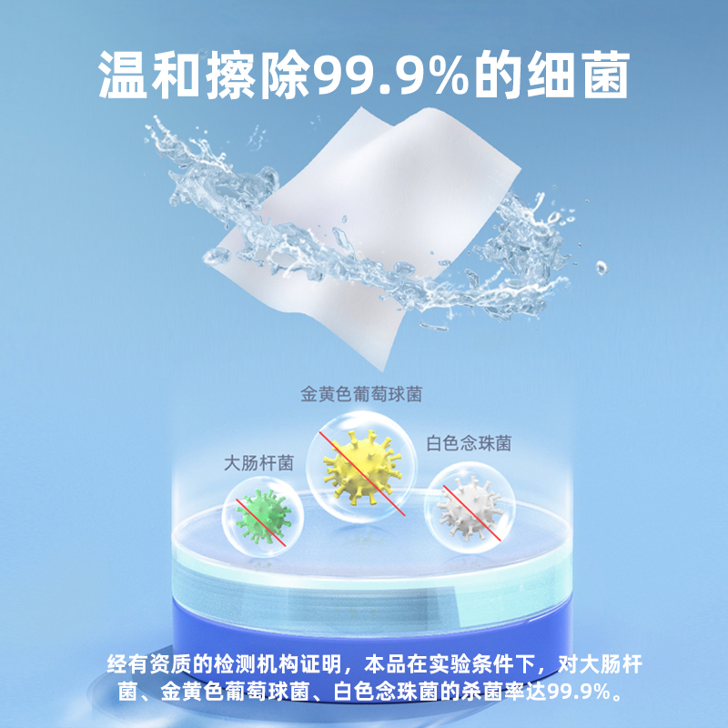 森活原素湿厕纸可冲散加厚99.9%灭菌私处擦屁屁洁阴不刺激80片/包-图1