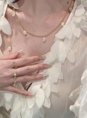 蓝羽手工琉璃项链胸链