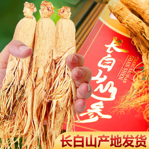 正宗长白山人参足龄老干参生晒参煲汤泡酒药材高品质东北特产干参 - 图0