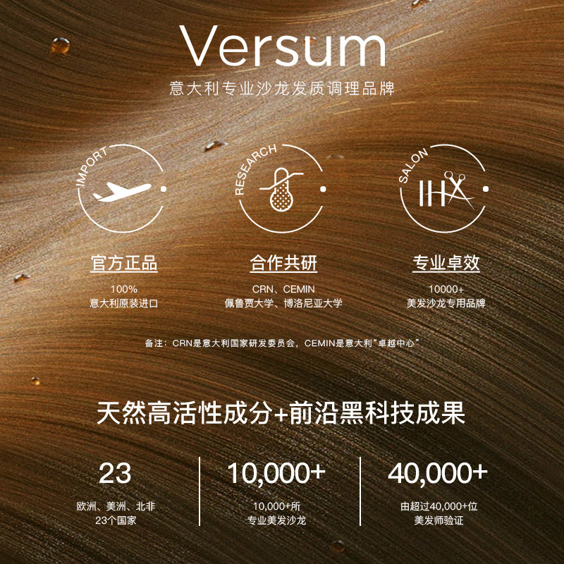 意大利Versum强效去黄固色发膜持久修护染烫发质锁色焕亮护发素