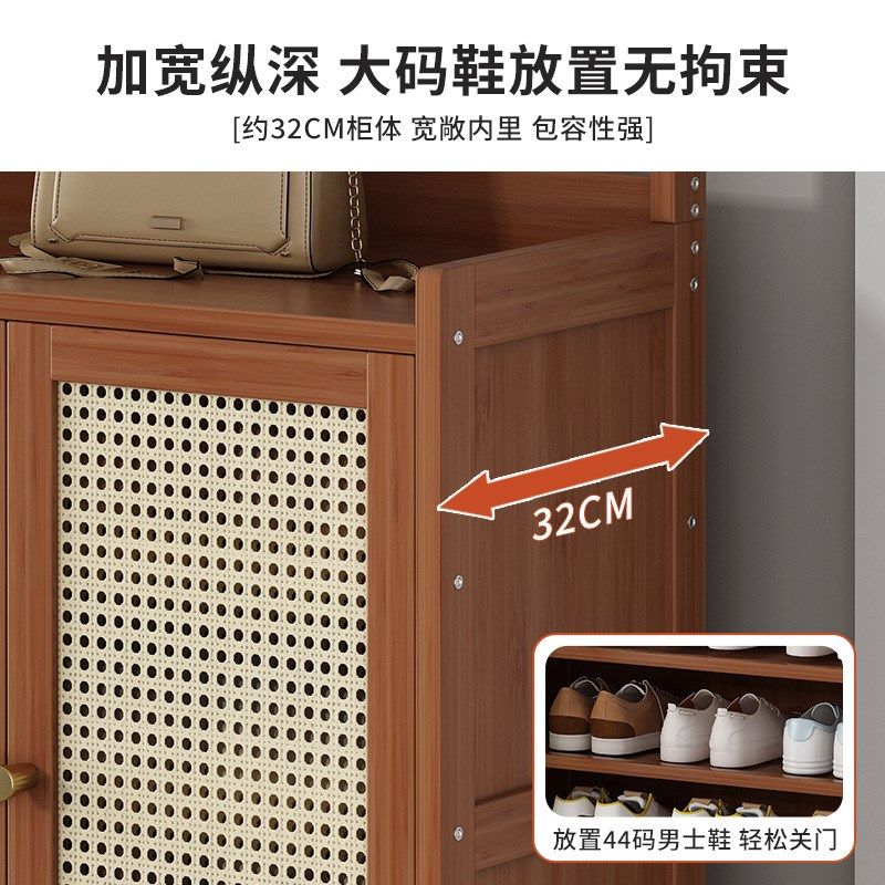 门口家用鞋架子好看结实耐用鞋柜带门小户型收纳神器实木多层防尘,淘宝优惠券,粉丝福利购,淘宝优惠卷