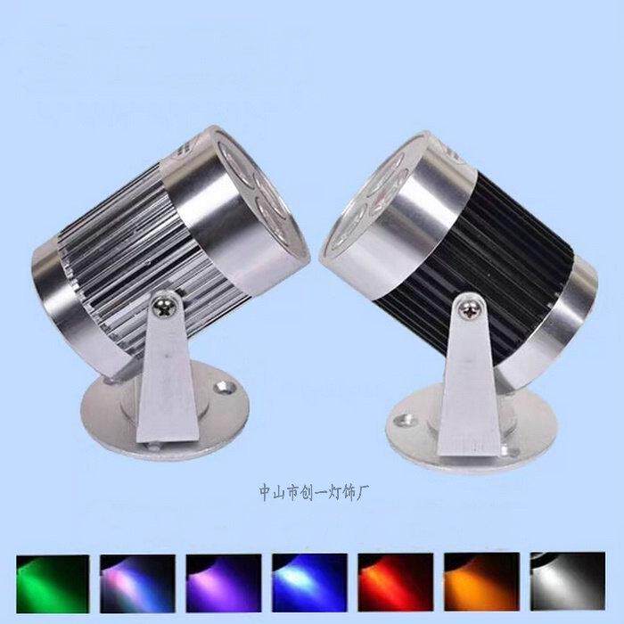 灯可调3瓦射灯壁灯角度明装铝材照背景led彩色酒柜画展柜灯投射,淘宝优惠券,粉丝福利购,淘宝优惠卷