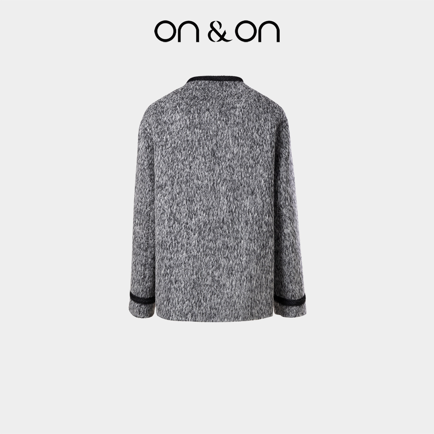 ON＆ON/安乃安2025冬季新款法式经典撞色双面毛呢小香风短外套,淘宝优惠券,粉丝福利购,淘宝优惠卷