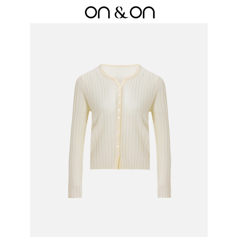 ON＆ON/安乃安2026春季新款韩系简约气质百搭柔软舒适针织开衫女,淘宝优惠券,粉丝福利购,淘宝优惠卷