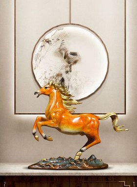 极速马到成功招财铜马办公室摆件生肖G马客厅酒柜装饰乔迁开业礼