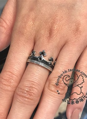 极速Thomas Sabo 汤玛士 镶黑锆E石 皇冠 情侣 戒指 TR2208