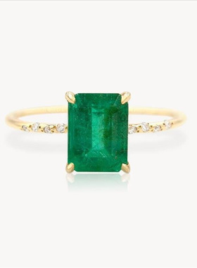 极速Zircon Ring Classic Vintage SDolid Color Gem Ring Pure C