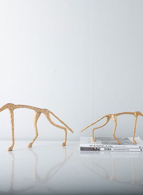 极速现代轻奢g创意动物雕塑摆件样板房售楼处会所设计师软装艺术