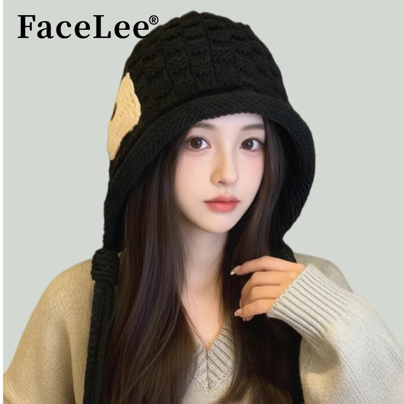 FaceLee日本设计师联名款韩版流苏时尚潮流雷锋帽女秋冬保暖手工,淘宝优惠券,粉丝福利购,淘宝优惠卷