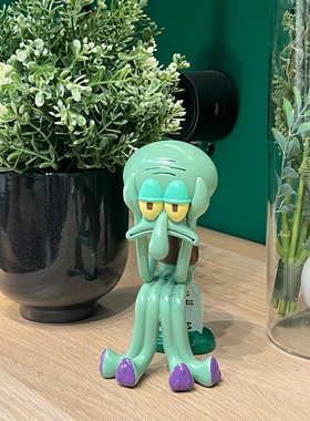 【拾壹】海绵宝宝 郁闷章鱼哥手办创意摆件办公室桌面电脑桌装饰