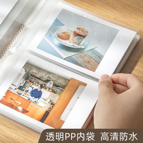 【带保护壳】拍立得相册3/4/5/6寸明信片照片相册本册收纳本追星小卡爱豆专辑三四五六寸ins风纪念册电影票 - 图1