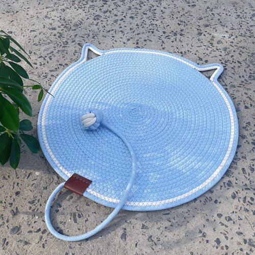 新款网红编织棉绳猫抓垫自嗨球一体睡觉垫子可水洗耐爪神器不掉渣 - 图3