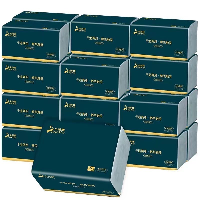 金莱雅420系列原木抽纸包整箱纸巾加厚餐巾纸抽取面巾纸抽取维宗
