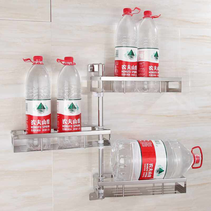 新款直销厨房置物架 收纳架转角调料架墙上壁挂免打孔304不锈钢旋,淘宝优惠券,粉丝福利购,淘宝优惠卷