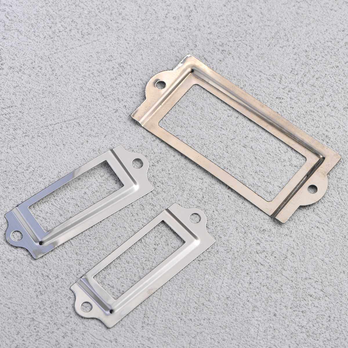 新款直销名片夹不锈钢名片框文具五金配件收纳盒标签框名片拉手收,淘宝优惠券,粉丝福利购,淘宝优惠卷