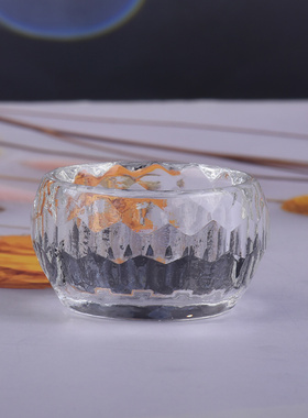 供水杯家用水晶供水杯迷你八供杯玻璃透明供佛具用品佛前室内摆件
