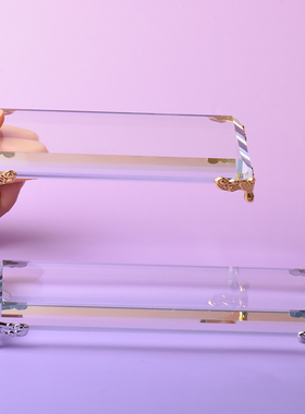 水晶玻璃底座化妆品底座