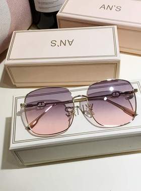 新款方框大脸显瘦墨镜2025新款太阳眼镜韩版ins圆脸茶色女