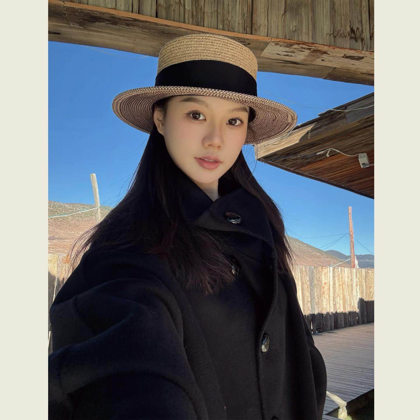 韩系赫本风黑色单排扣呢子大衣女秋冬季新款小个子中长款毛呢外套,淘宝优惠券,粉丝福利购,淘宝优惠卷