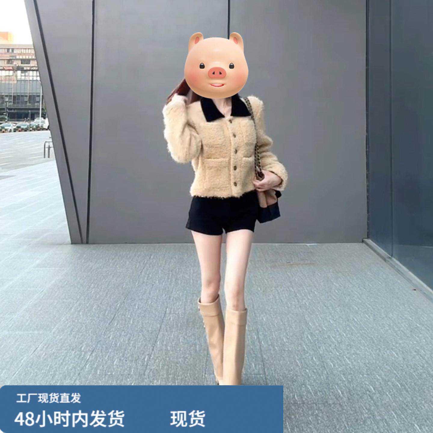 法式小香风富家千金毛呢厚外套女秋冬季新款名媛气质短款加厚上衣,淘宝优惠券,粉丝福利购,淘宝优惠卷