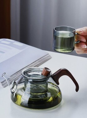 空盒子围炉煮茶壶炉子耐高温玻璃茶具蒸花茶套装专用泡茶壶家用烧