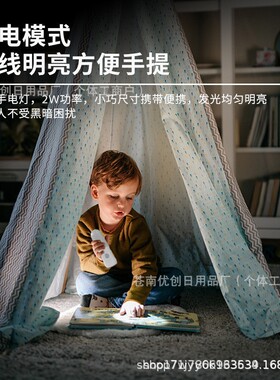 空盒子跨境智能人体感应小夜灯冷色氛围灯户外露营灯家用光控床头