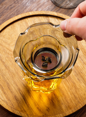 空盒子玻璃茶漏专用泡茶神器茶叶过滤器茶水分离器泡茶器过滤网茶