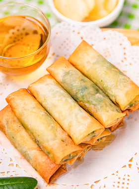 分装瓶收纳罐祥口福荠菜春卷半成品手工早餐全素春卷油炸小吃夜宵