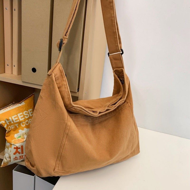 日系休闲帆布包斜挎包男女复古简约单肩包学生背包上课包男士挎包,淘宝优惠券,粉丝福利购,淘宝优惠卷