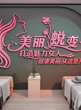 网红美容院墙面软装饰品房间布置挂画睫甲店氛围形象背景设计贴纸