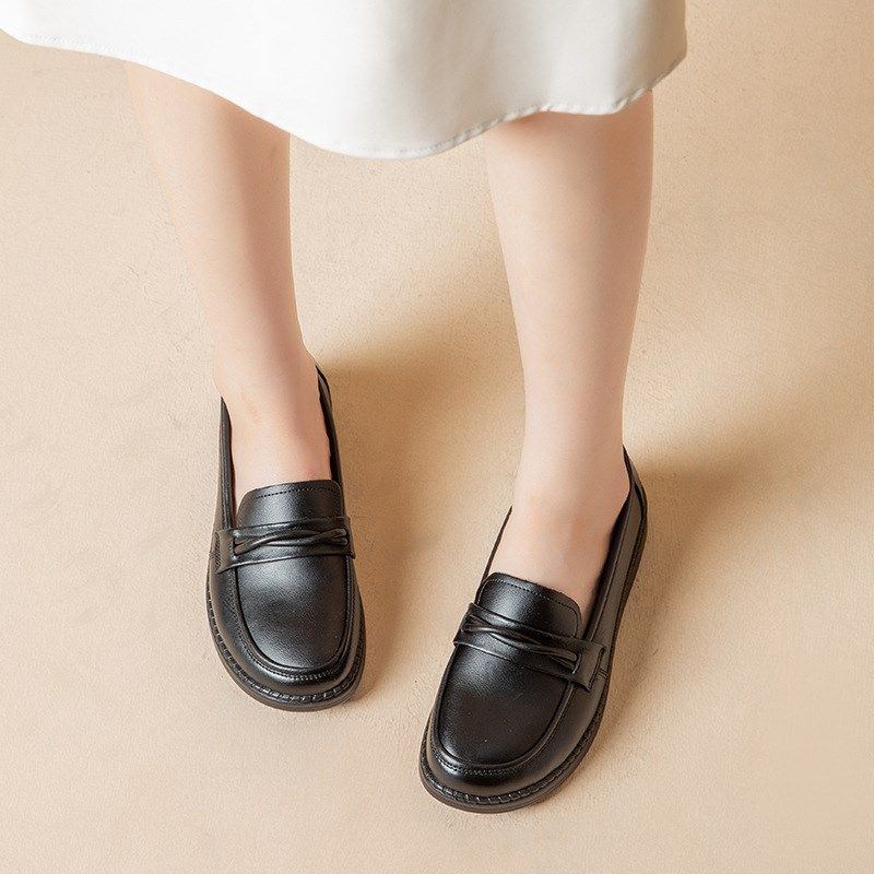 真皮老太太单鞋软底舒适不累脚老年妇女单鞋无鞋带皮鞋老妈豆豆鞋,淘宝优惠券,粉丝福利购,淘宝优惠卷