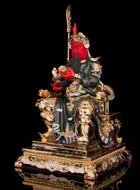 极速48台湾纯铜 关公q铜像 财神爷招财神像关羽文武财神关二爷神