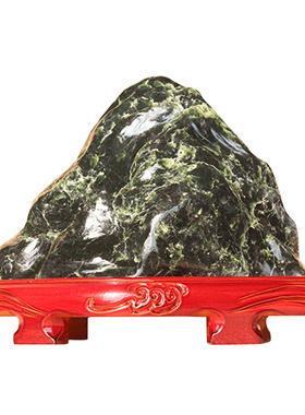 极速天然玉石家居摆件墨玉石补角靠山石办公室客S厅饰品室内室外