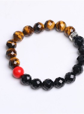 2025帝师佛珠店黄虎眼石手链饰品男女情侣手串本命年复古