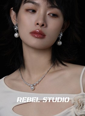 正圆珍珠项链配饰女款强光锁骨链气质高级感轻奢时尚百搭个性颈链