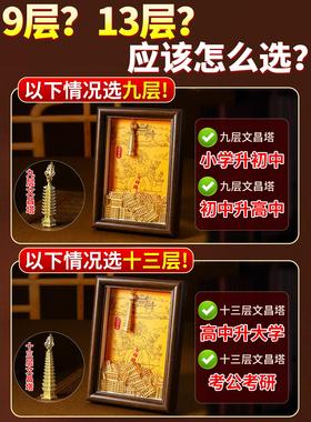 文昌帝君算盘相框金榜题名9层13层文昌塔考神书房摆件逢考必过