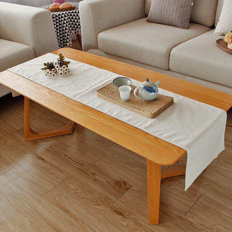 现代简约茶几桌旗布艺电视柜鞋柜盖巾纯色条纹棉麻餐桌桌旗床尾巾,淘宝优惠券,粉丝福利购,淘宝优惠卷