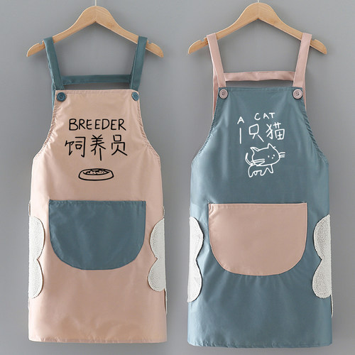 围裙防水防油大码200斤加肥加大女家用厨房工作服定制logo印字男 - 图1