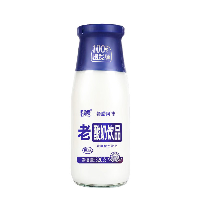 【常温酸奶饮品】乳果麦玻璃瓶老酸奶希腊风味学生儿童营养早餐奶