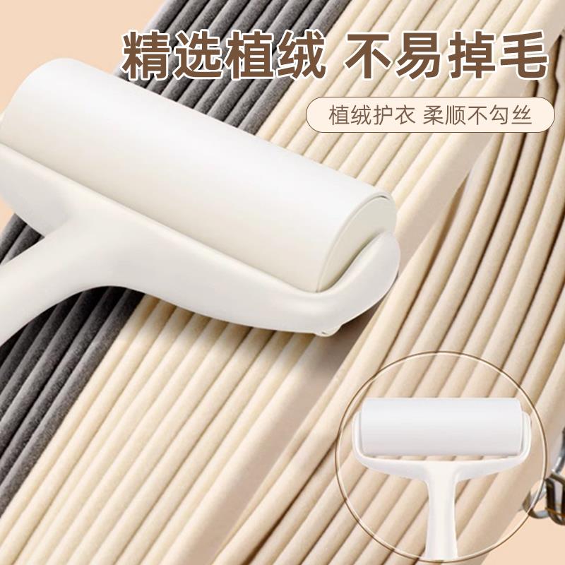 植绒衣架防滑无痕加厚2025新款防肩角家用衣架挂衣晾衣架加宽衣挂 - 图3